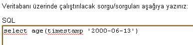 Postgressql Veri Tabanında Date-time Fonksiyonları