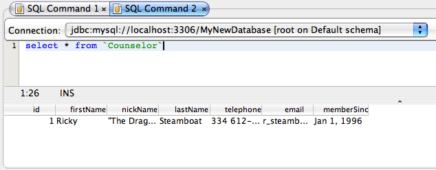 Connecting to a MySQL Database