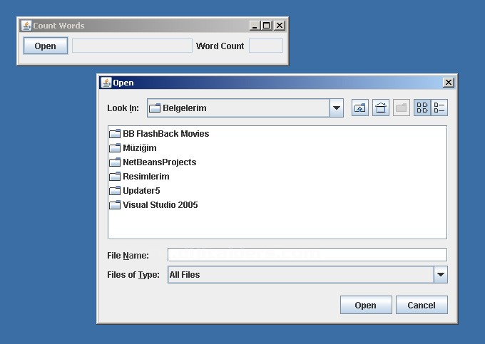 Dosya Gezinti Peceresi A&ccedil;mak