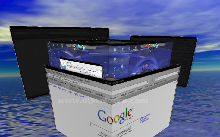 3D Masa &Uuml;st&uuml; ve Pencere Efektleri