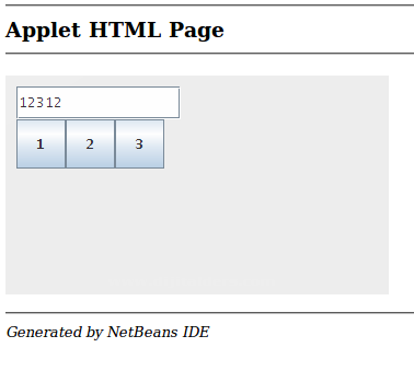Java Applet Textfield