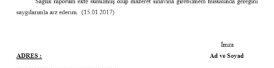 Dilekçe Örneği