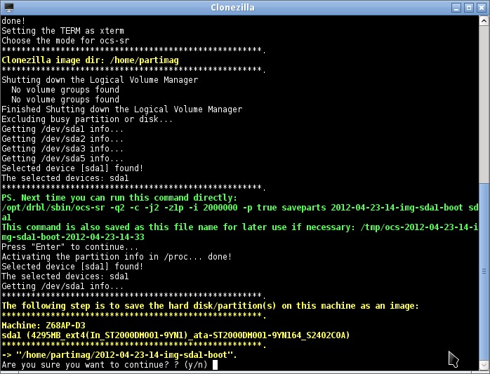 Clonezilla ile Yedek Almak