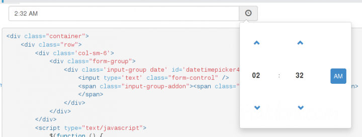 Bootstrap Takvim Seçtiricisi (Datetime Picker)