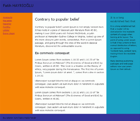 CSS ile Web Sayfası Oluşturma